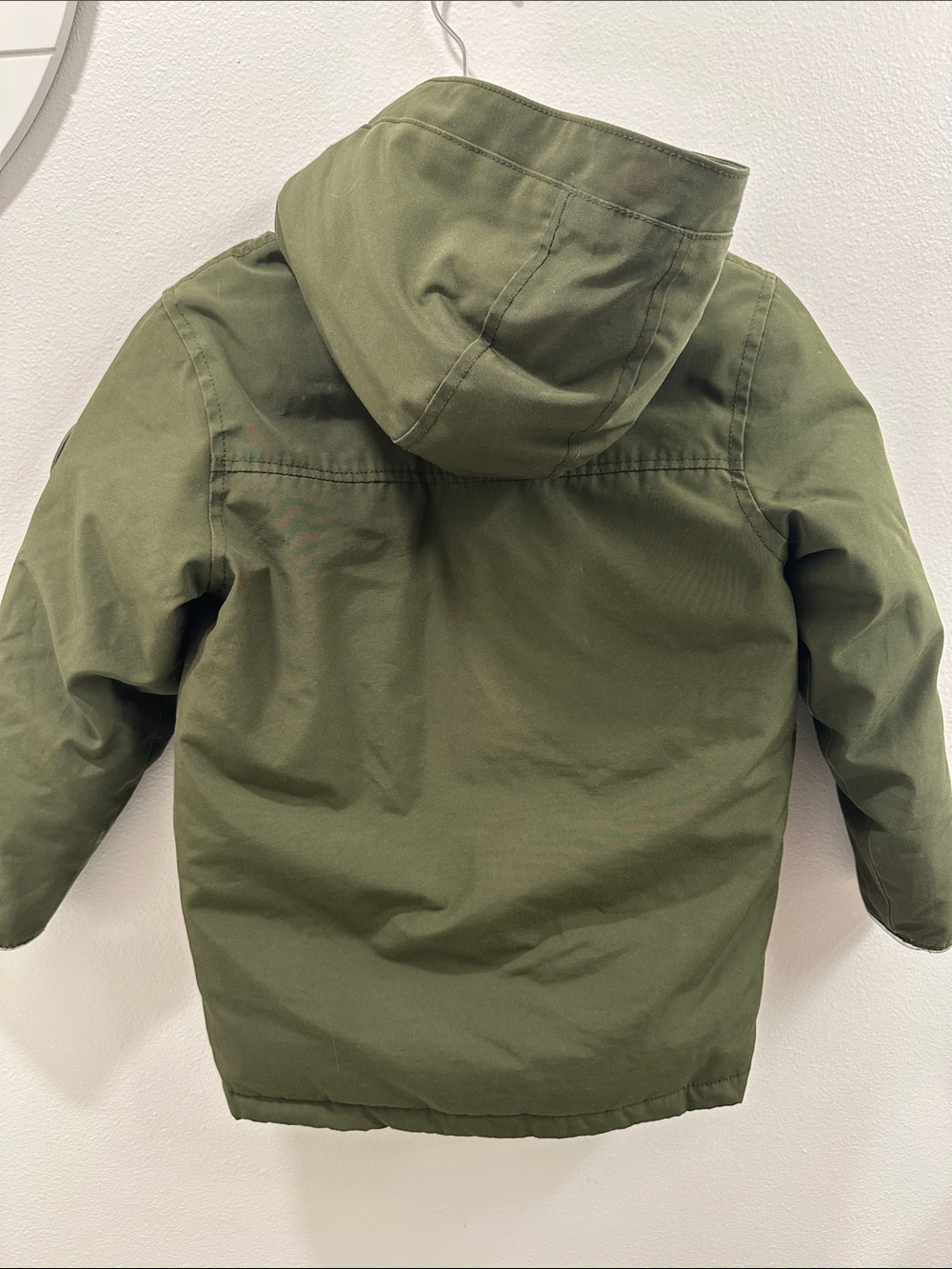 GAP Olive Green Hooded Kids Heavyweight Winter Parka Jacket - Picture 6 of 7